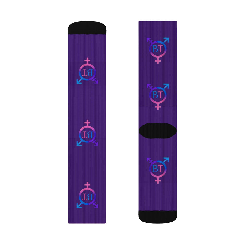 Purple Beautifully Trans Crew Socks