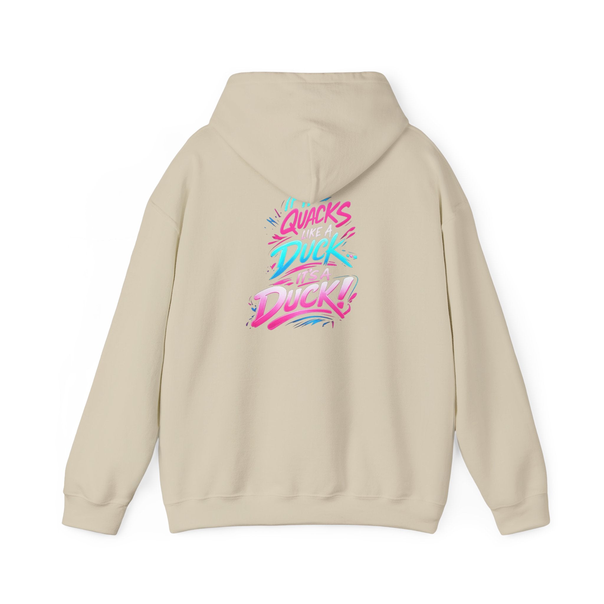 Beautifully Trans Retro Neon Duck Hoodie — Graphic Pullover