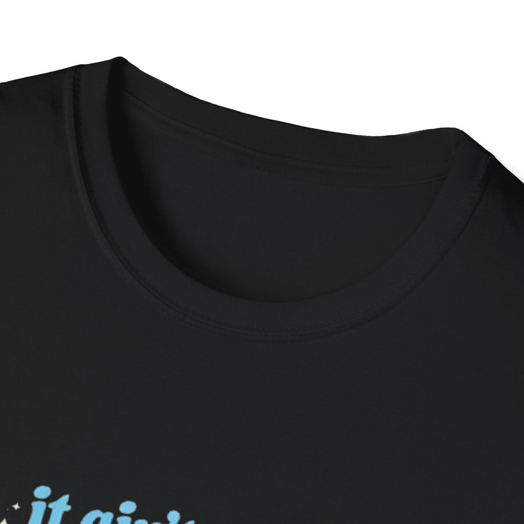 Grey Area Pride T-Shirt — "It Ain't Just Black & White, I'm the Grey Area" Bisexual/Fluid Flag Tee