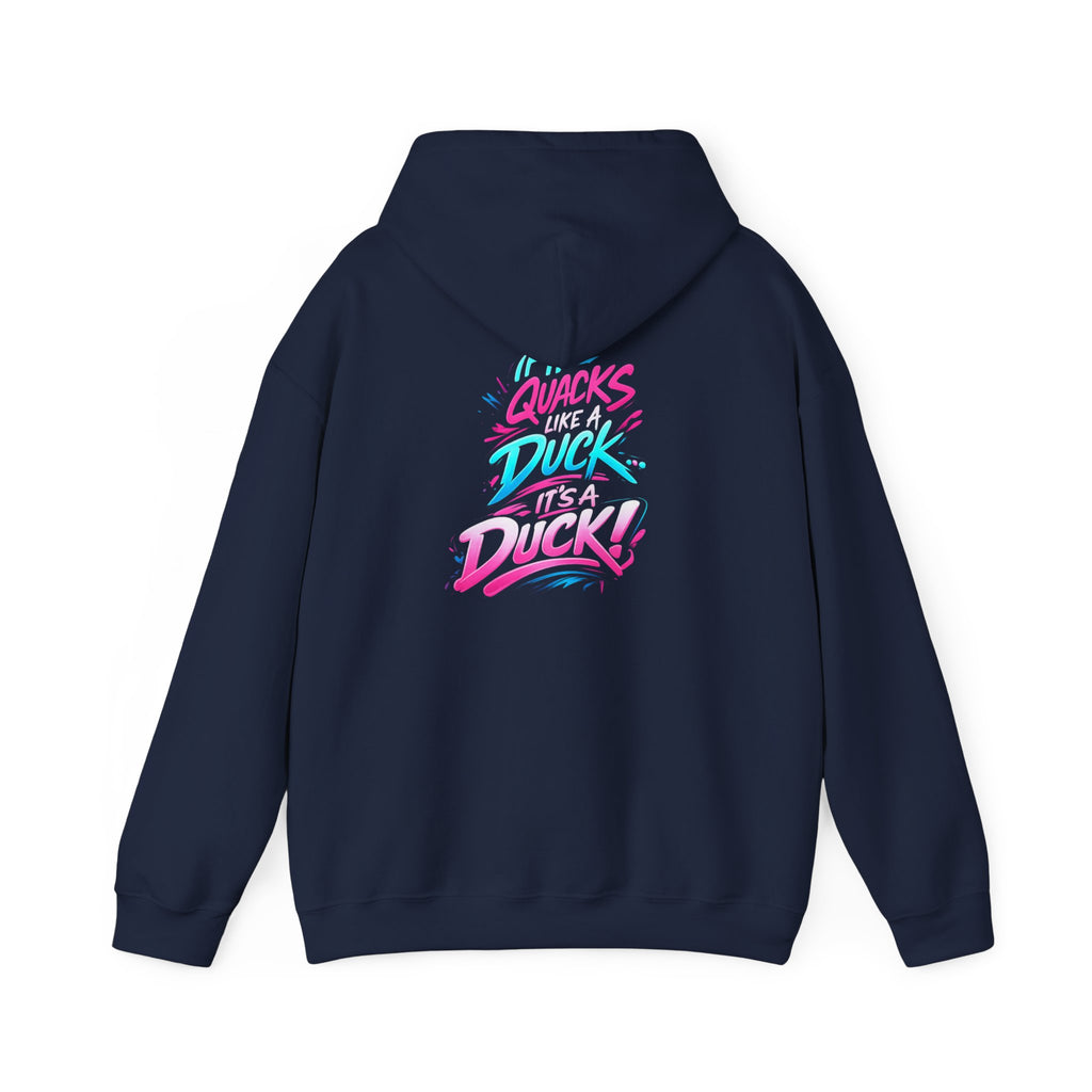 Beautifully Trans Retro Neon Duck Hoodie — Graphic Pullover