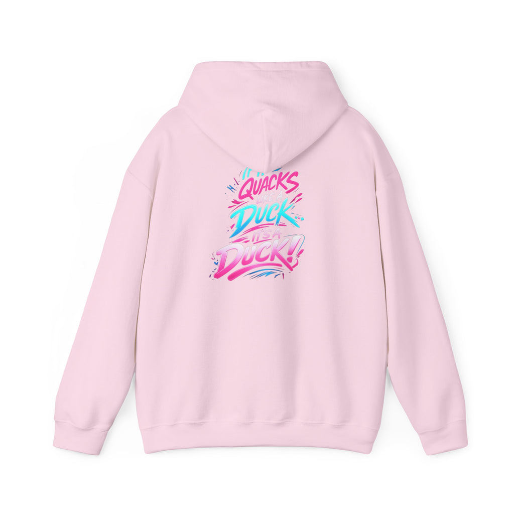 Beautifully Trans Retro Neon Duck Hoodie — Graphic Pullover