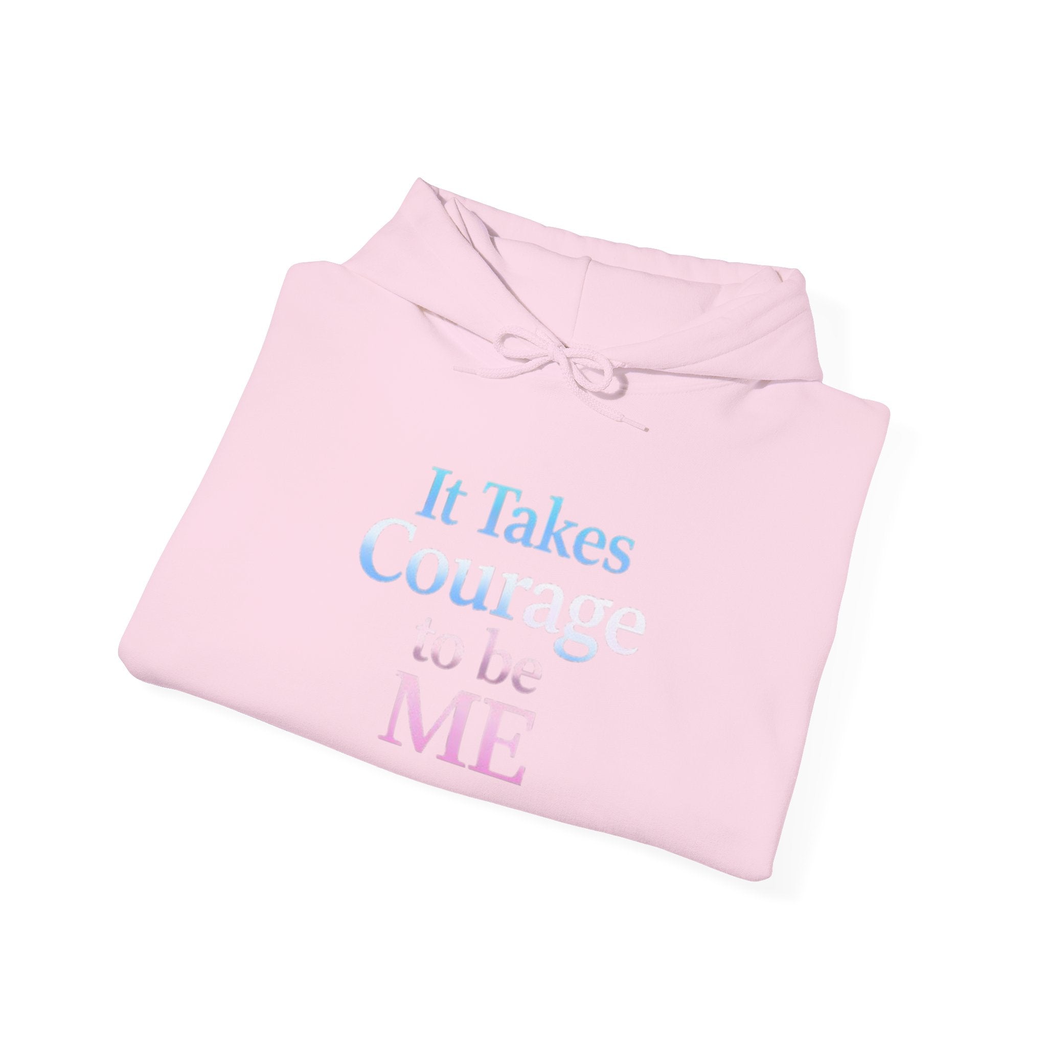 Transgender Pride Hoodie – "It Takes Courage to Be Me" Comfort Pullover