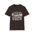 Grey Area Pride T-Shirt — "It Ain't Just Black & White, I'm the Grey Area" Bisexual/Fluid Flag Tee