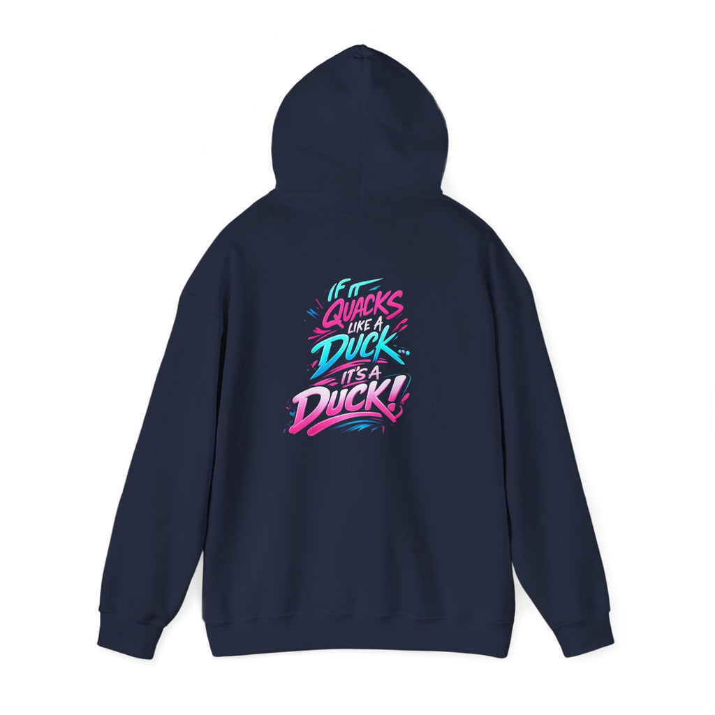 Beautifully Trans Retro Neon Duck Hoodie — Graphic Pullover