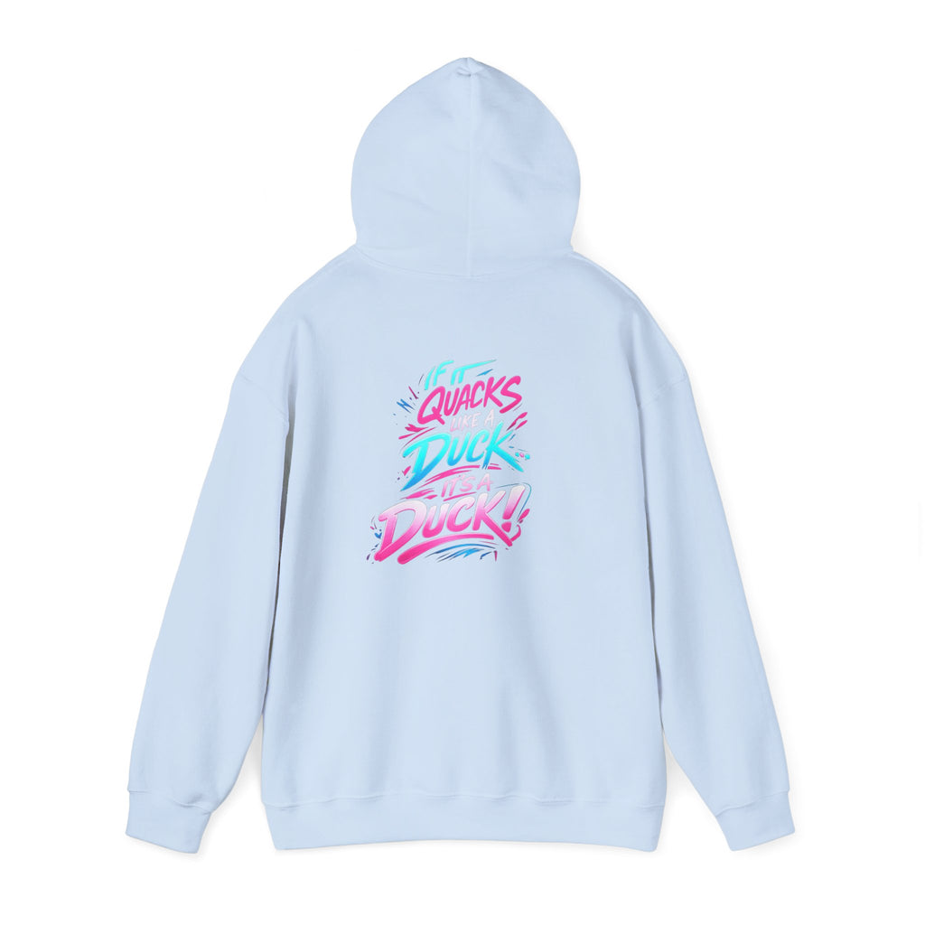 Beautifully Trans Retro Neon Duck Hoodie — Graphic Pullover