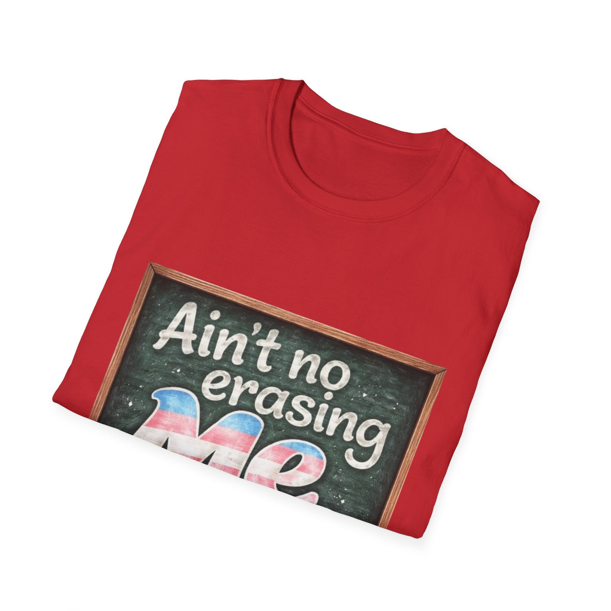 Ain't No Erasing Me Chalkboard T-Shirt — Funny Teacher Pride Tee