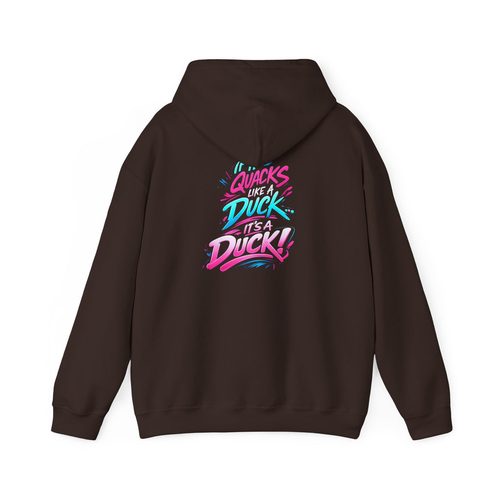 Beautifully Trans Retro Neon Duck Hoodie — Graphic Pullover