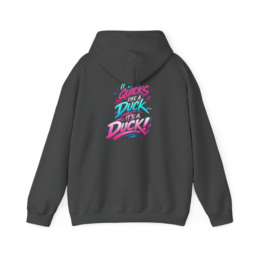 Beautifully Trans Retro Neon Duck Hoodie — Graphic Pullover