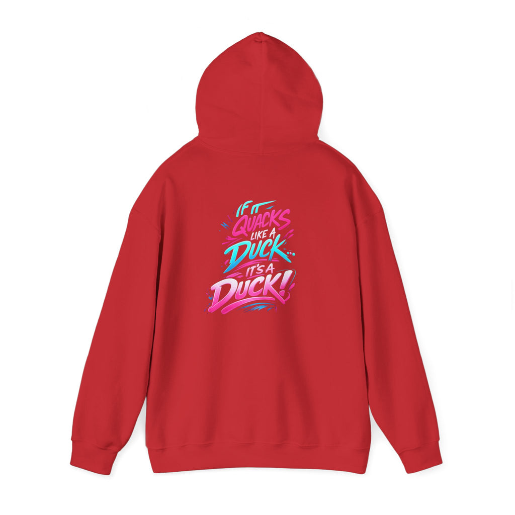 Beautifully Trans Retro Neon Duck Hoodie — Graphic Pullover