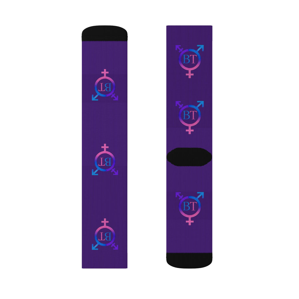 Purple Beautifully Trans Crew Socks