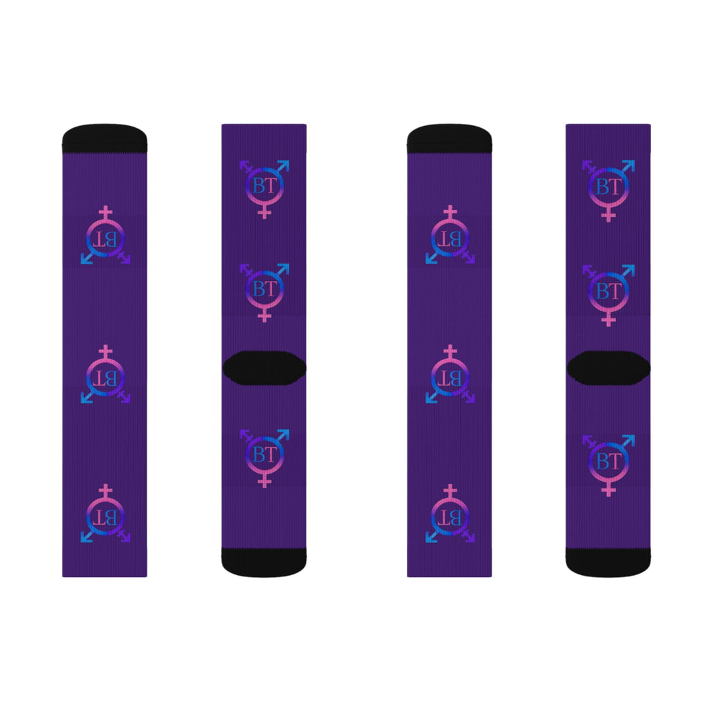 Purple Beautifully Trans Crew Socks