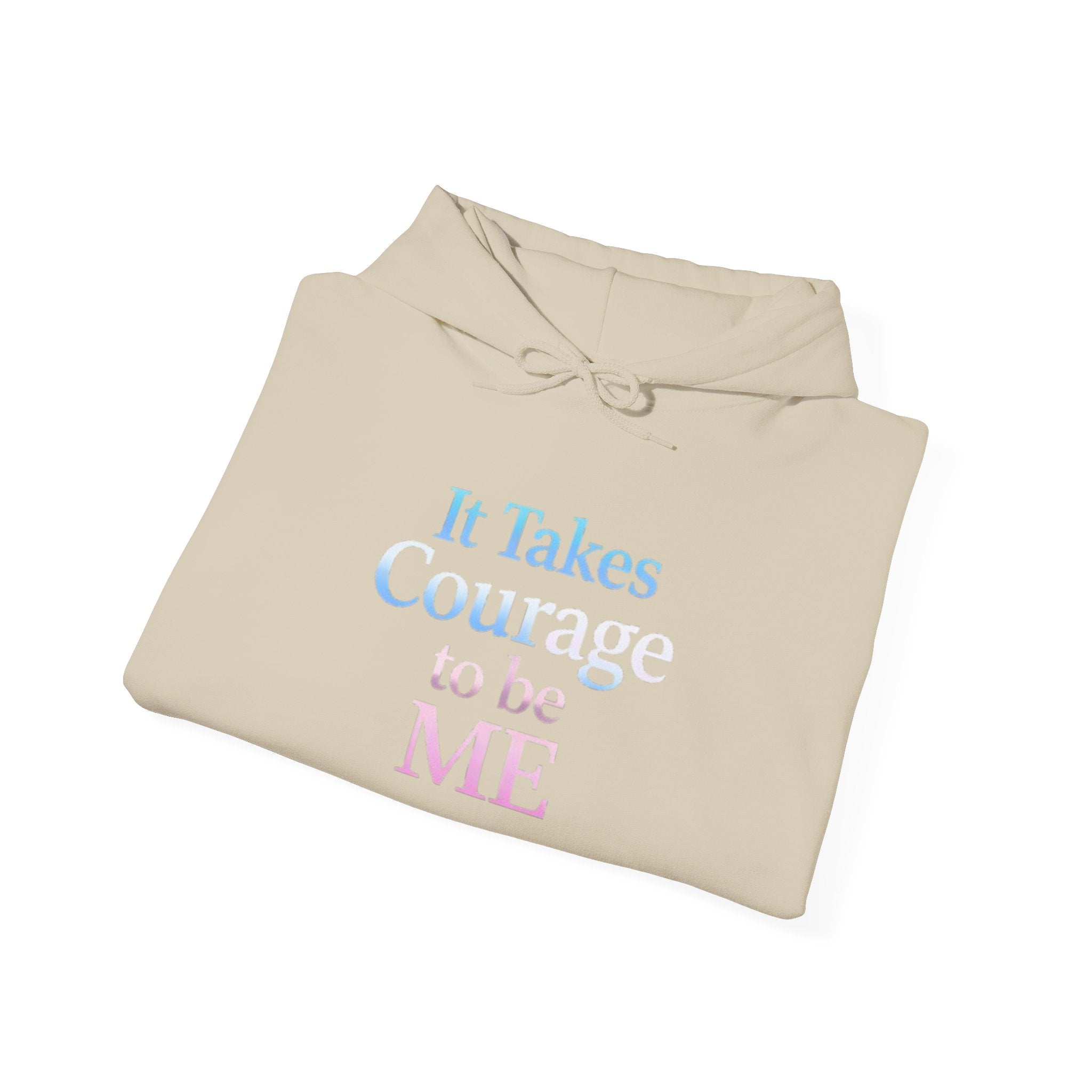 Transgender Pride Hoodie – "It Takes Courage to Be Me" Comfort Pullover