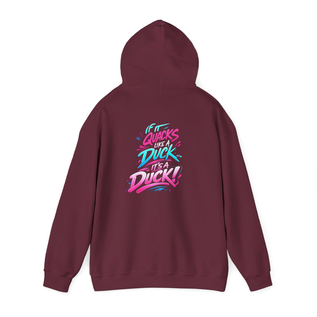 Beautifully Trans Retro Neon Duck Hoodie — Graphic Pullover