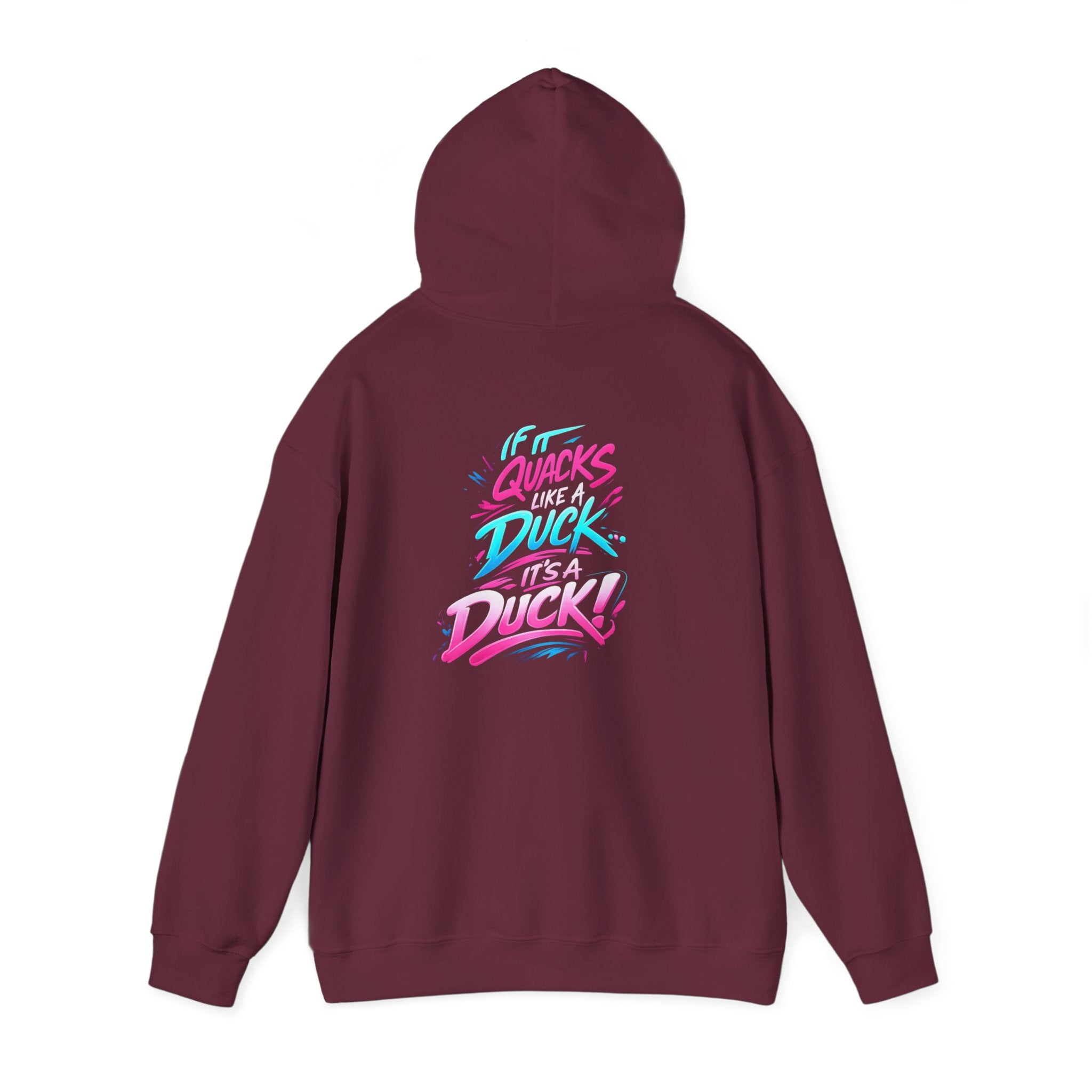 Beautifully Trans Retro Neon Duck Hoodie — Graphic Pullover