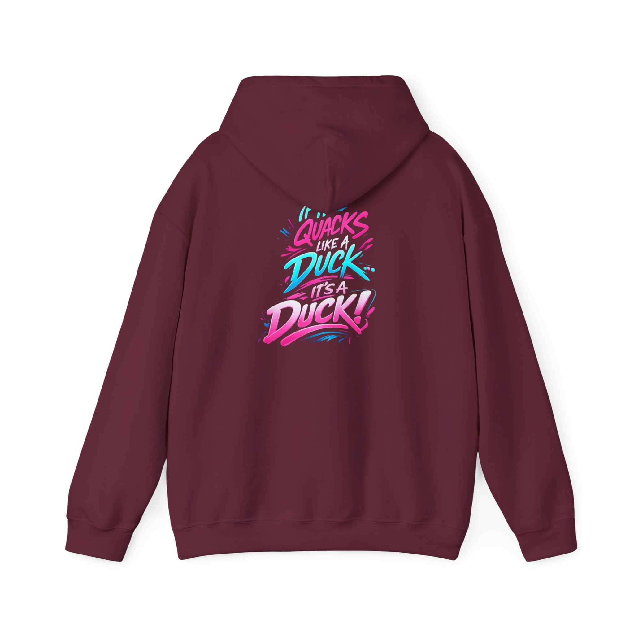 Beautifully Trans Retro Neon Duck Hoodie — Graphic Pullover