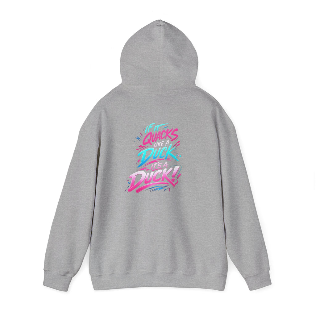 Beautifully Trans Retro Neon Duck Hoodie — Graphic Pullover