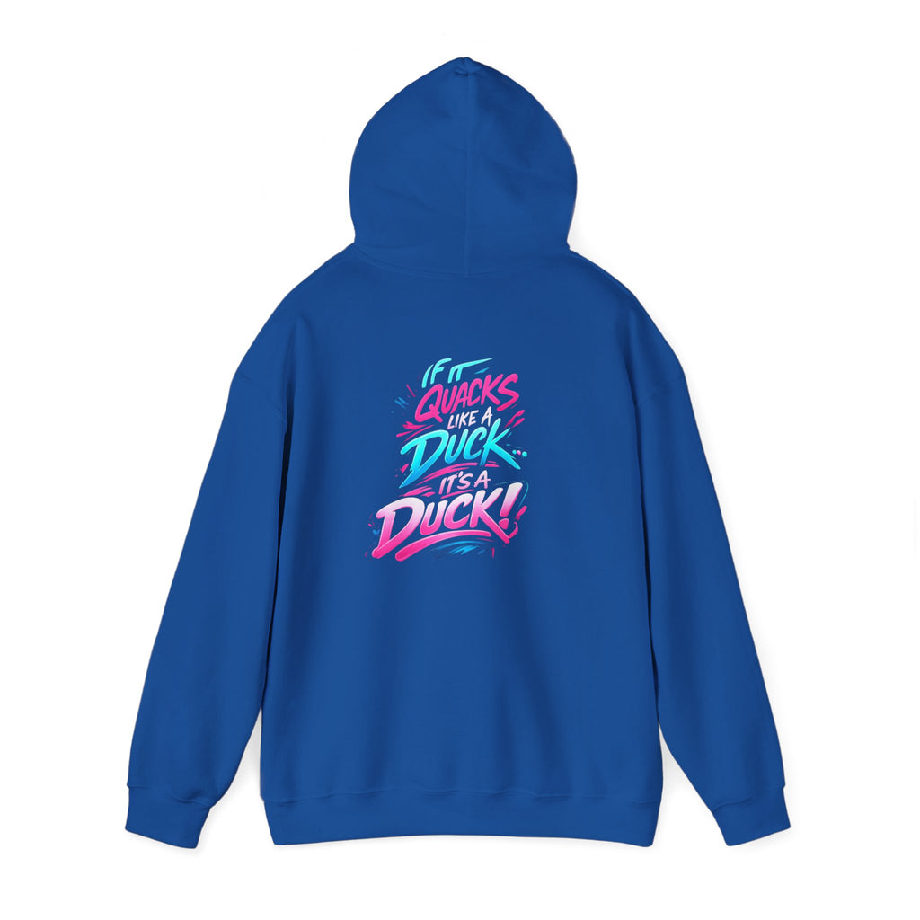 Beautifully Trans Retro Neon Duck Hoodie — Graphic Pullover