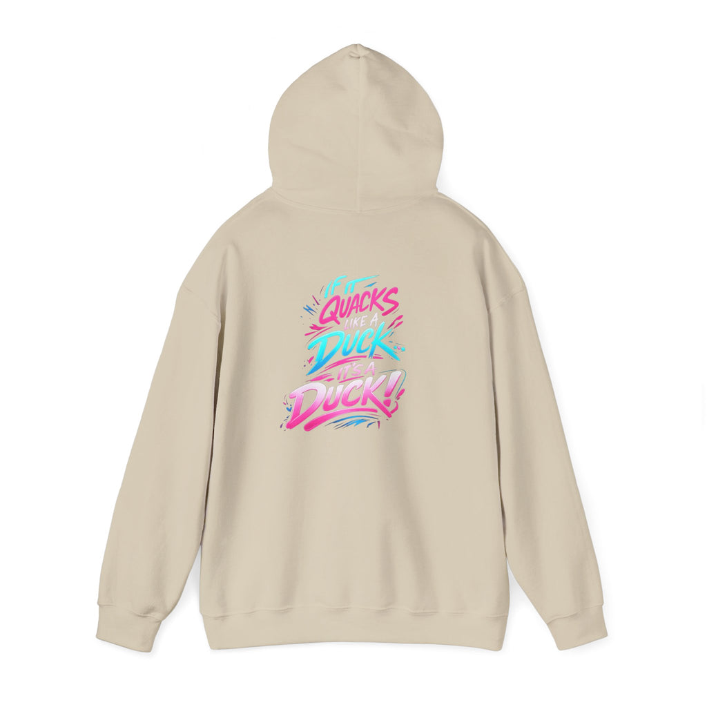 Beautifully Trans Retro Neon Duck Hoodie — Graphic Pullover
