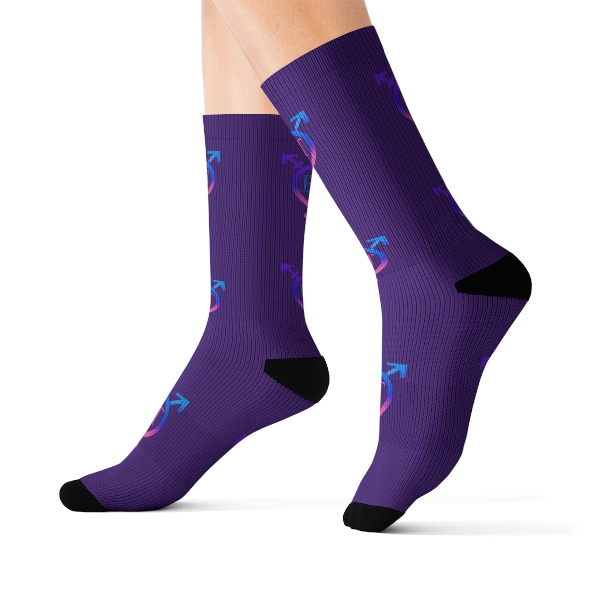 Purple Beautifully Trans Crew Socks