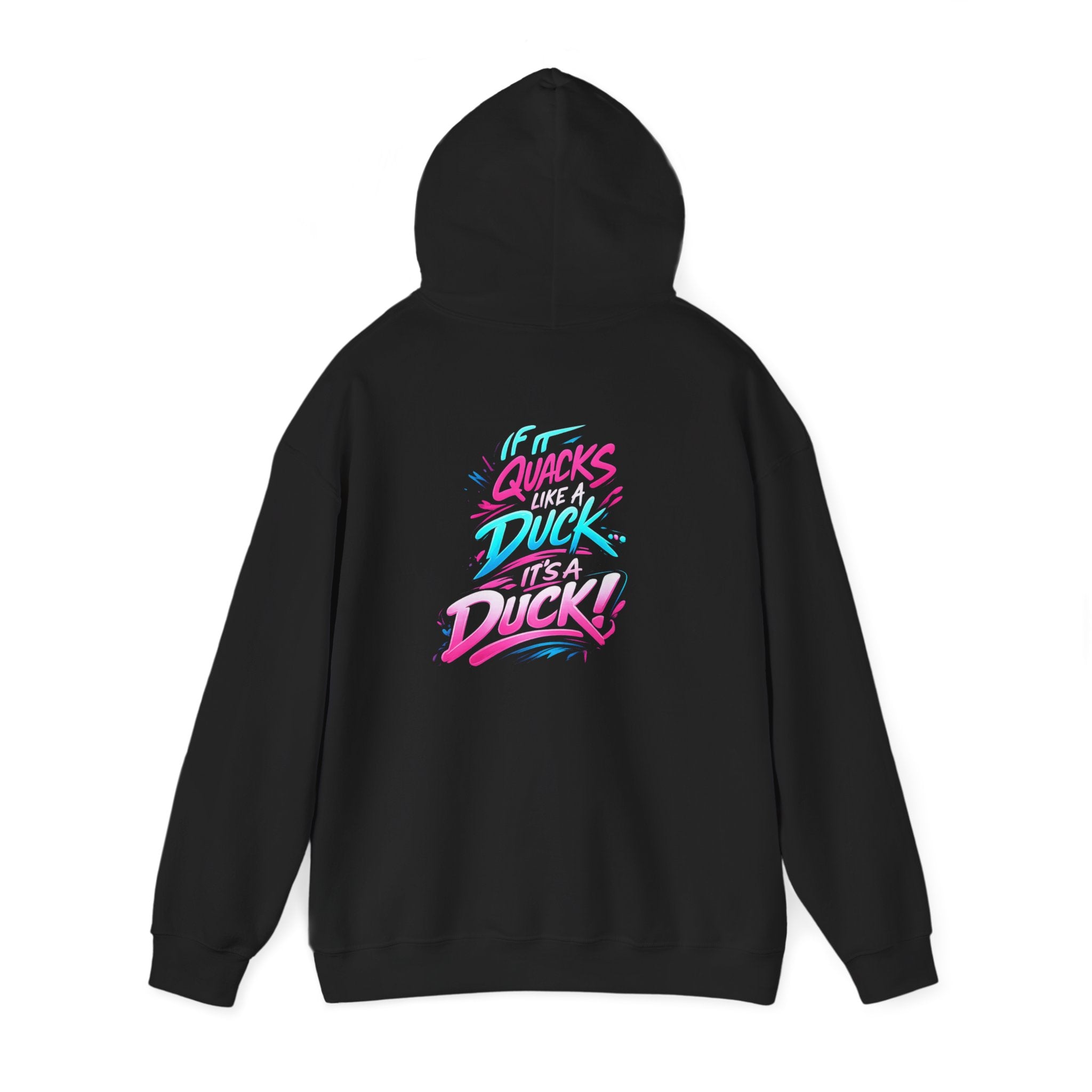 Beautifully Trans Retro Neon Duck Hoodie — Graphic Pullover